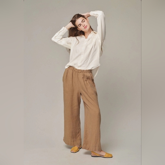 Jungmaven Cambria Tan Wide Leg Pants M - Picture 10 of 13